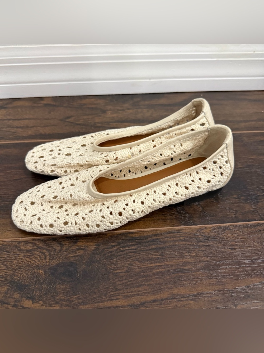 Madewell Mylie Ballet Flat New Without Box Size 6 Crochet Cream $148 - Picture 2 of 10